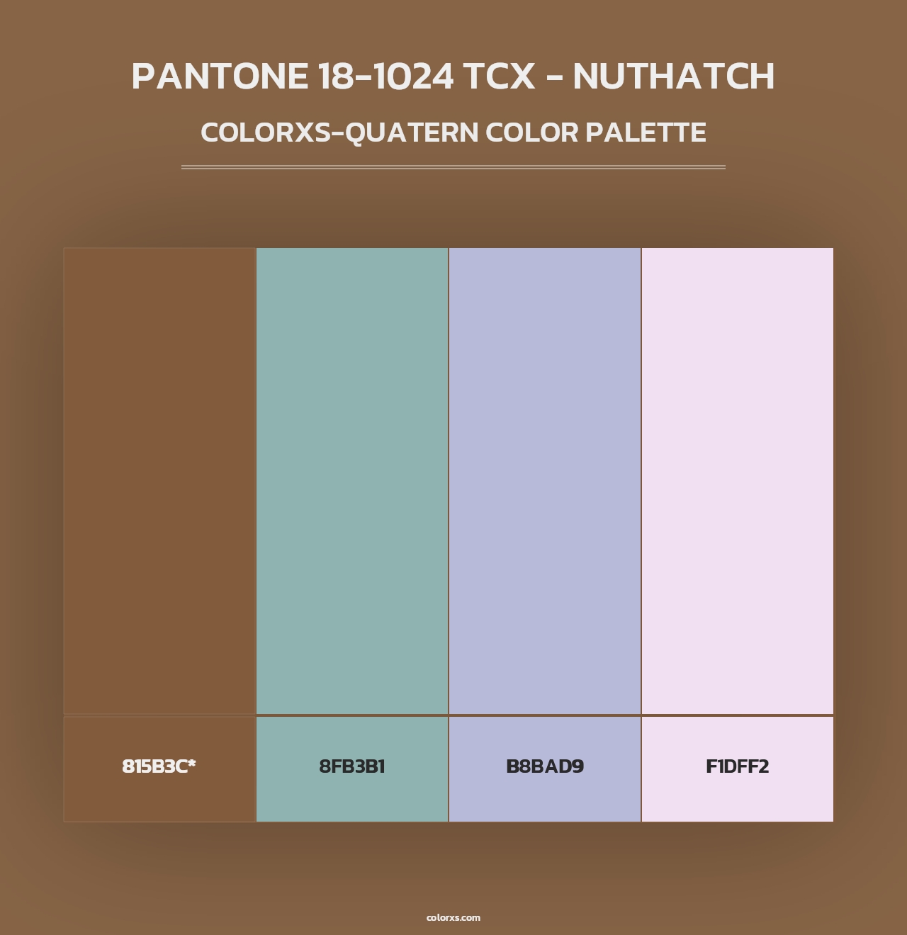 PANTONE 18-1024 TCX - Nuthatch - Colorxs Quad Palette