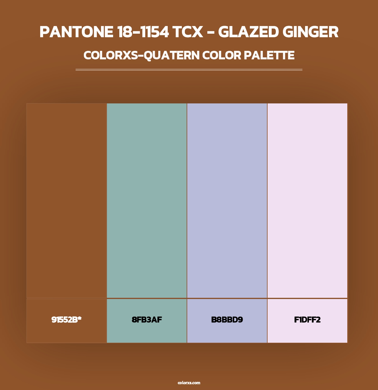 PANTONE 18-1154 TCX - Glazed Ginger - Colorxs Quad Palette