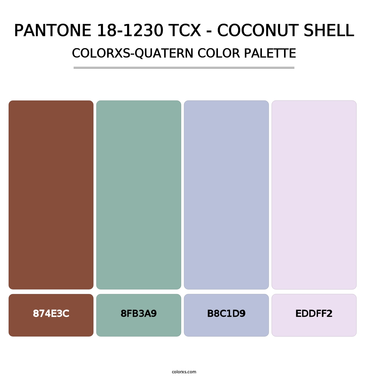 PANTONE 18-1230 TCX - Coconut Shell - Colorxs Quatern Palette