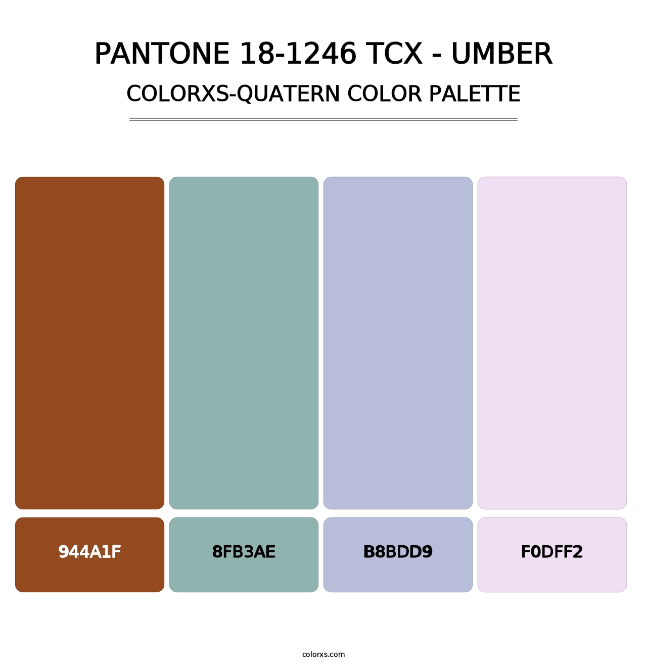 PANTONE 18-1246 TCX - Umber - Colorxs Quatern Palette