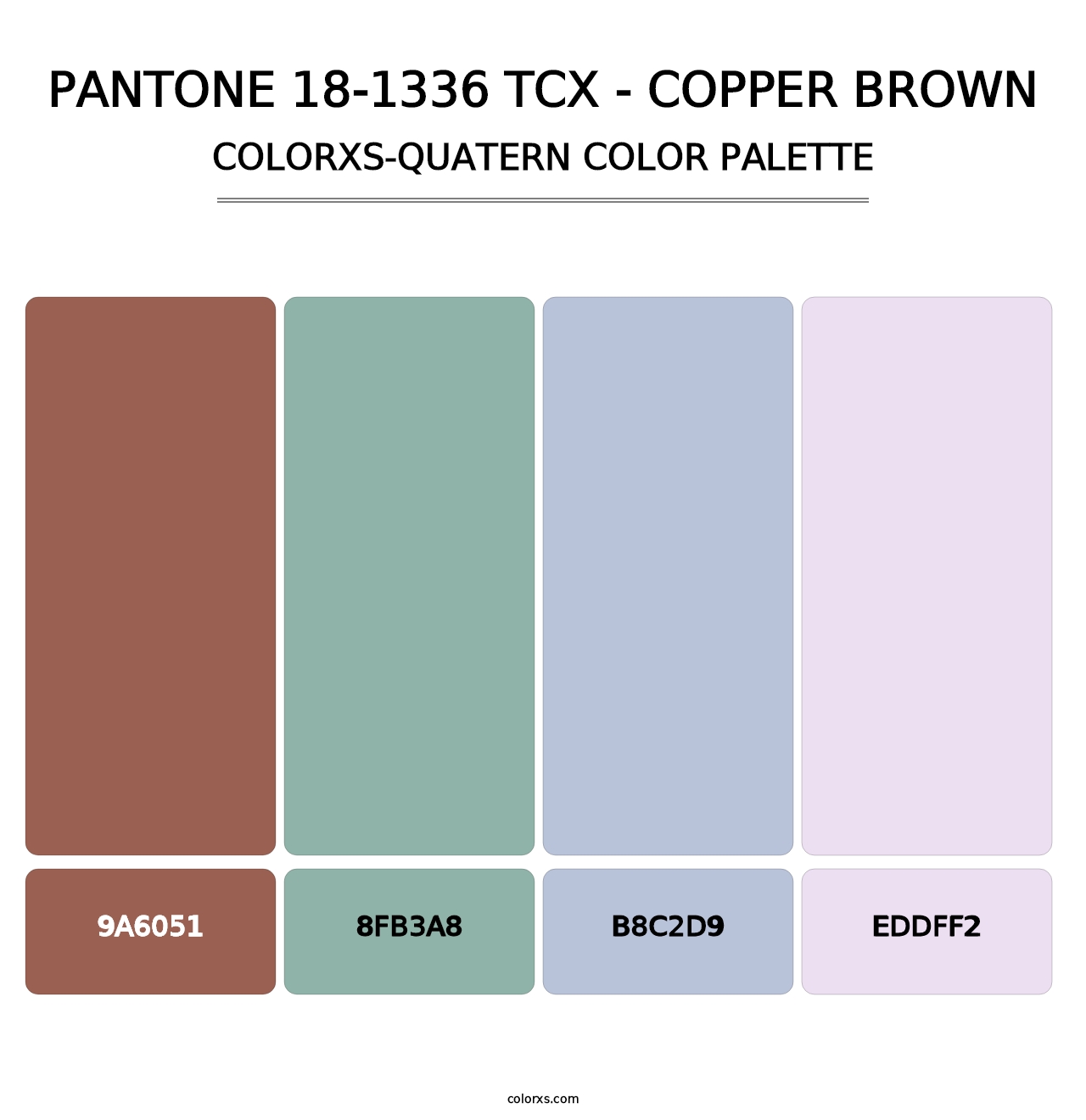 PANTONE 18-1336 TCX - Copper Brown - Colorxs Quatern Palette
