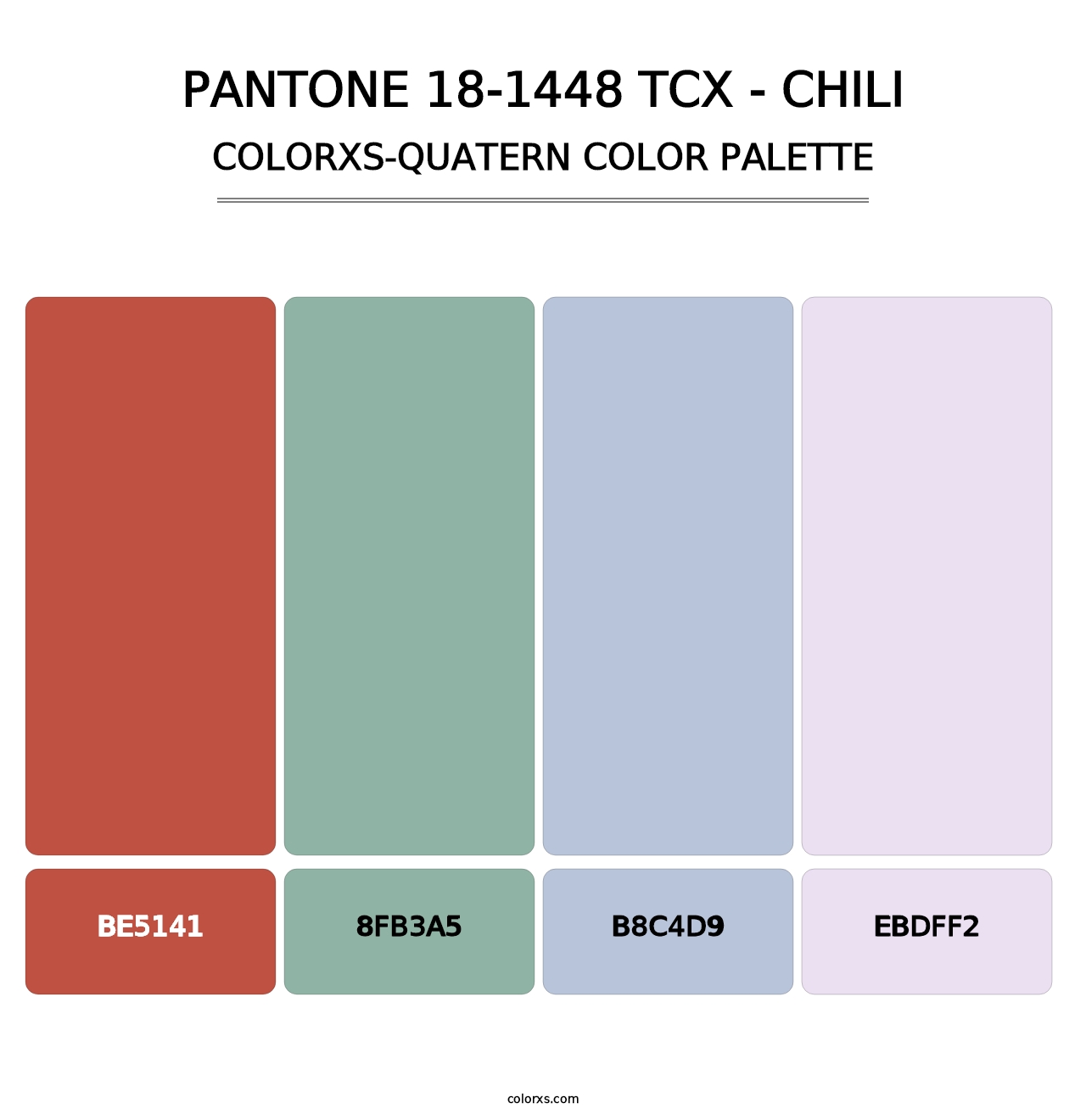 PANTONE 18-1448 TCX - Chili - Colorxs Quatern Palette