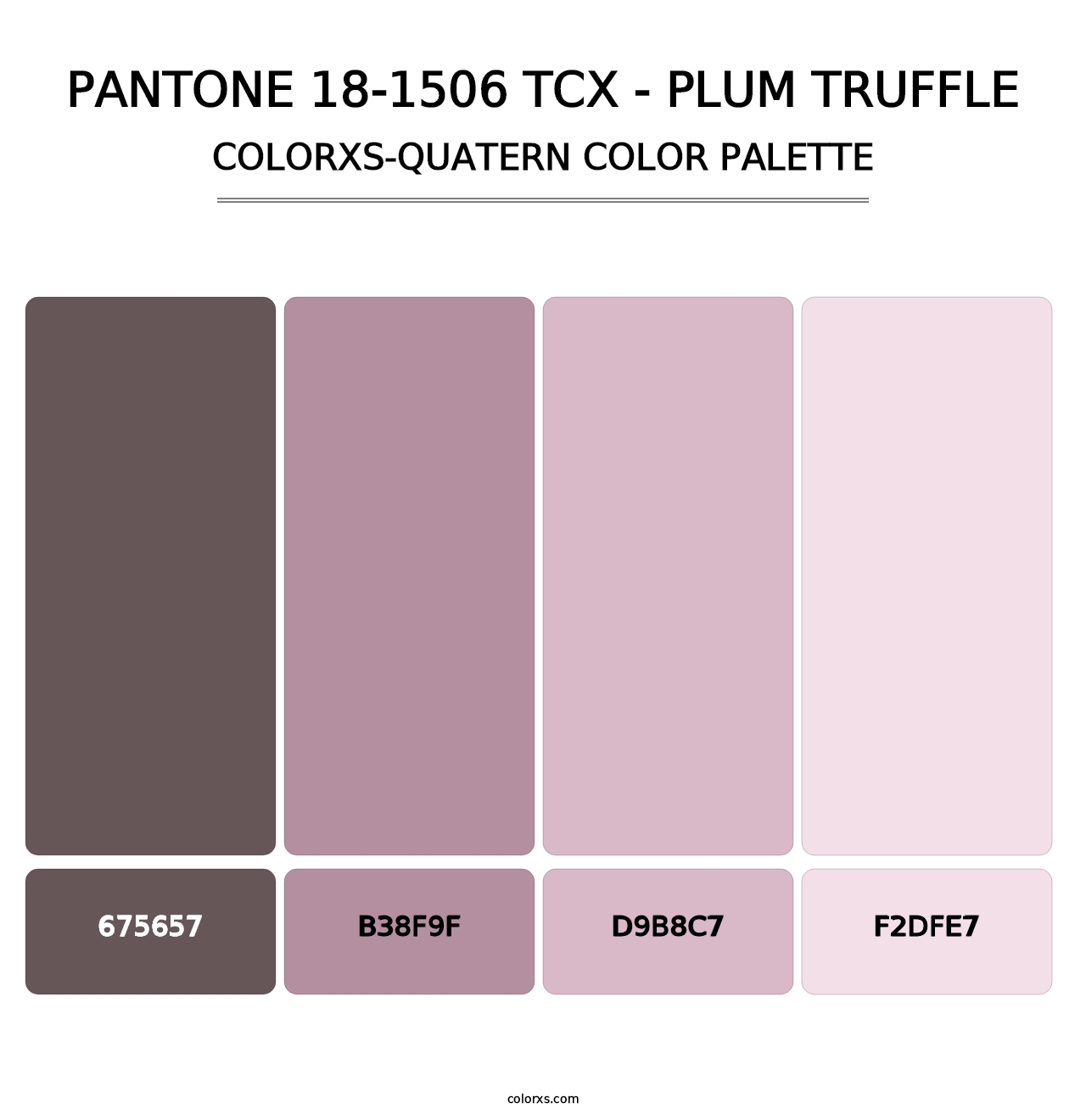 PANTONE 18-1506 TCX - Plum Truffle - Colorxs Quatern Palette