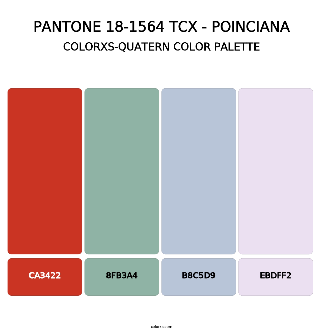 PANTONE 18-1564 TCX - Poinciana - Colorxs Quatern Palette