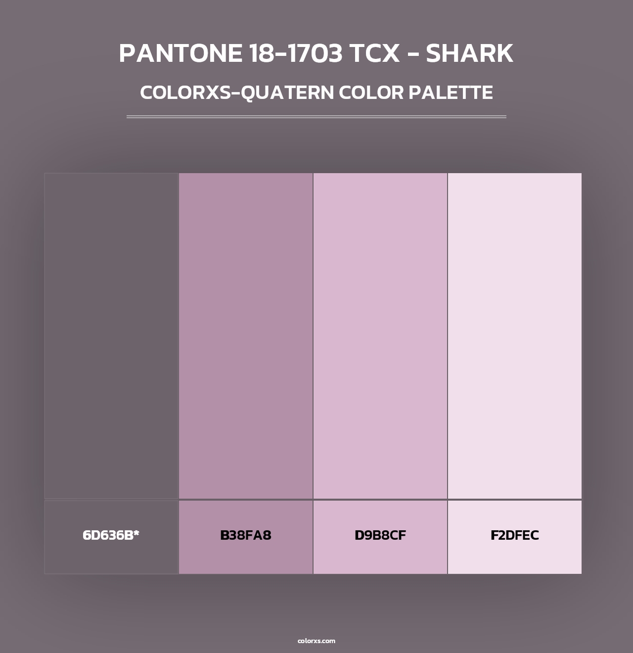 PANTONE 18-1703 TCX - Shark - Colorxs Quad Palette