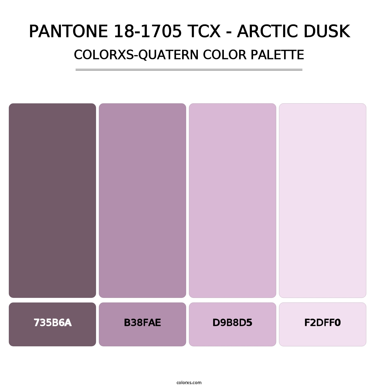 PANTONE 18-1705 TCX - Arctic Dusk - Colorxs Quatern Palette