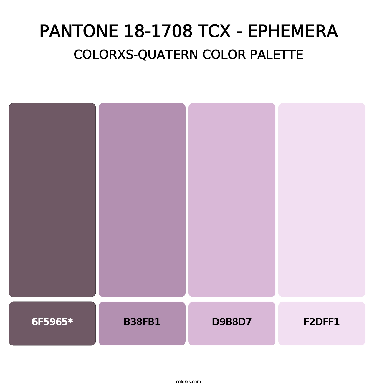 PANTONE 18-1708 TCX - Ephemera - Colorxs Quatern Palette