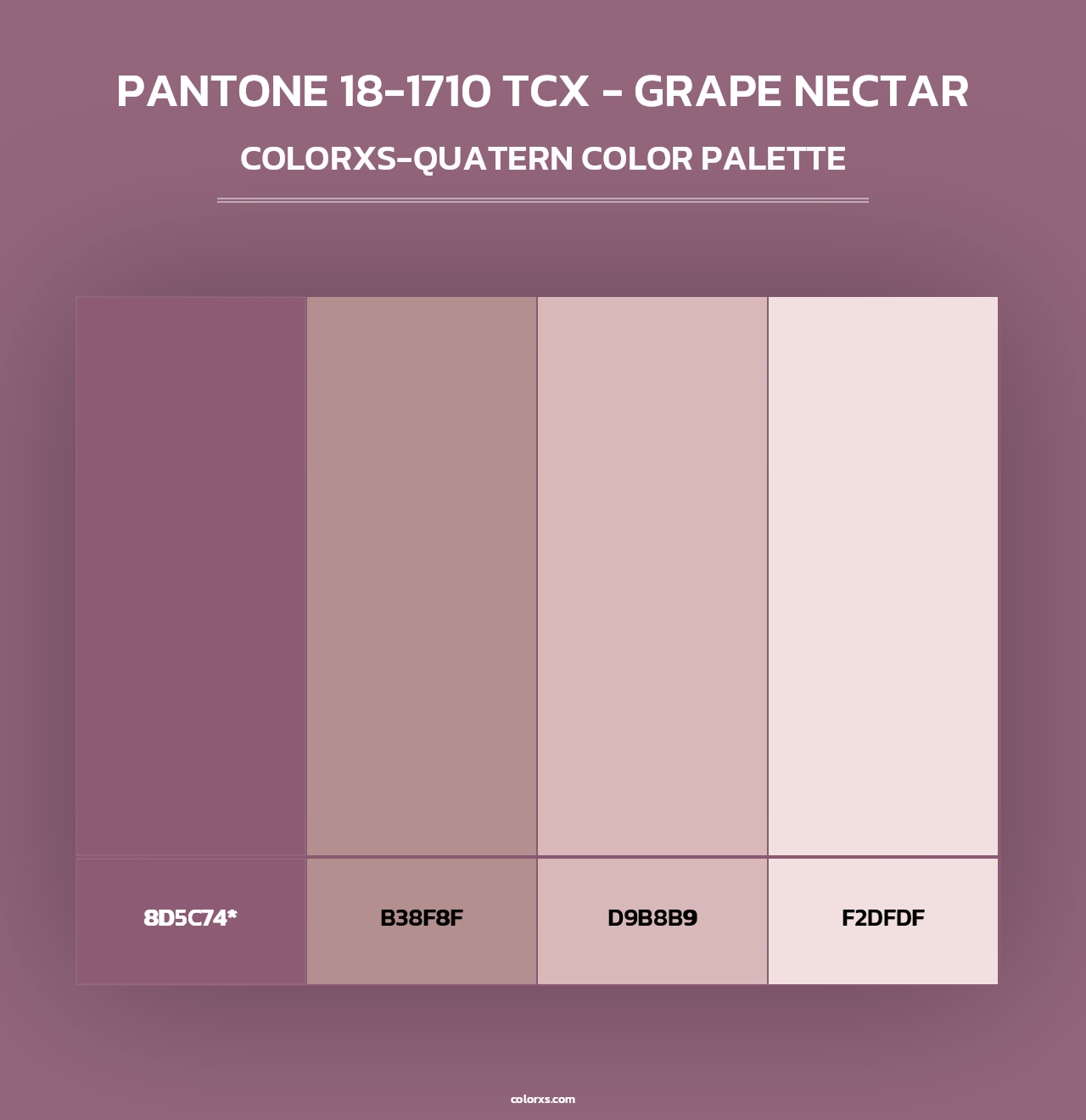 PANTONE 18-1710 TCX - Grape Nectar - Colorxs Quad Palette
