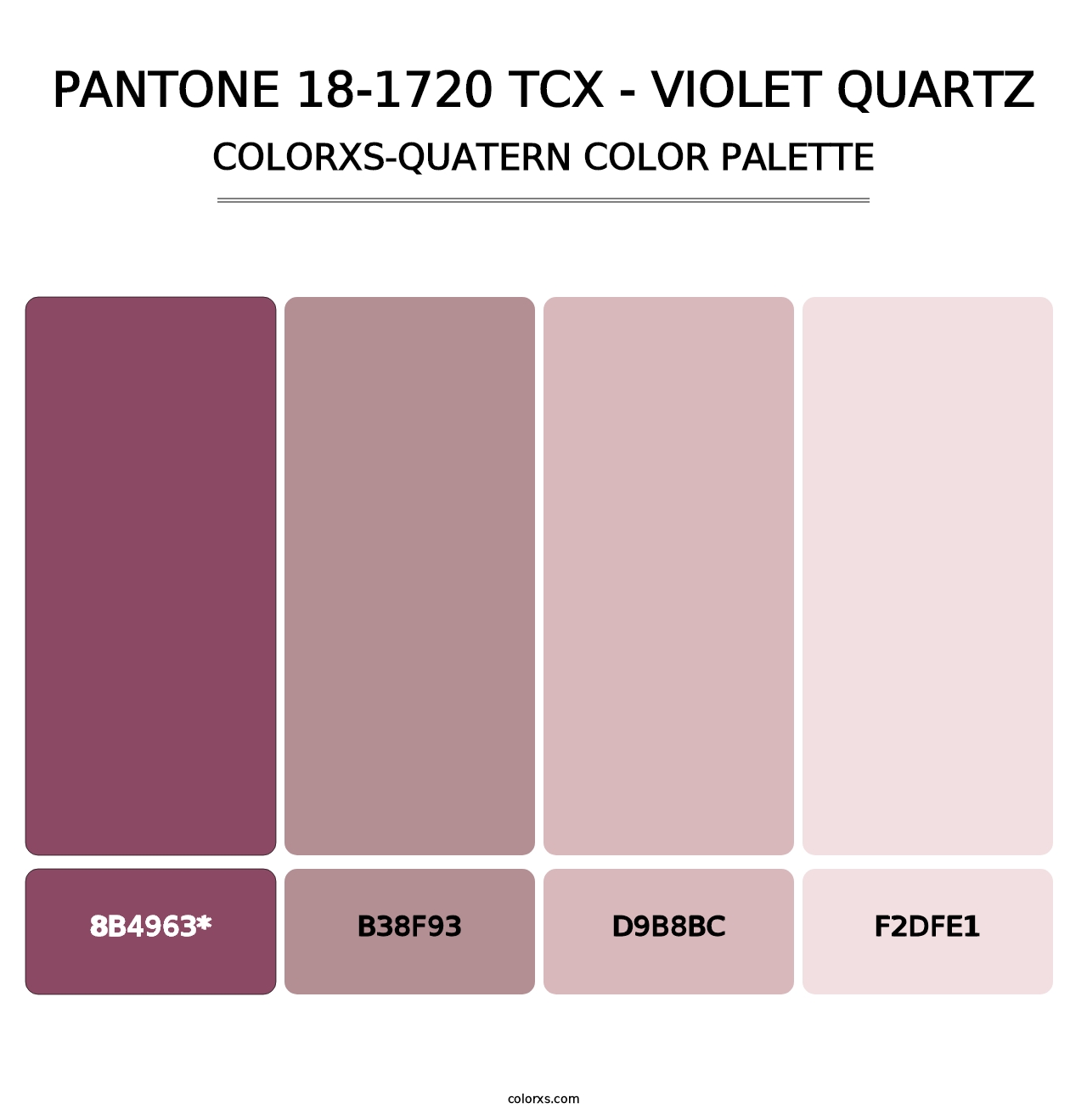 PANTONE 18-1720 TCX - Violet Quartz - Colorxs Quatern Palette