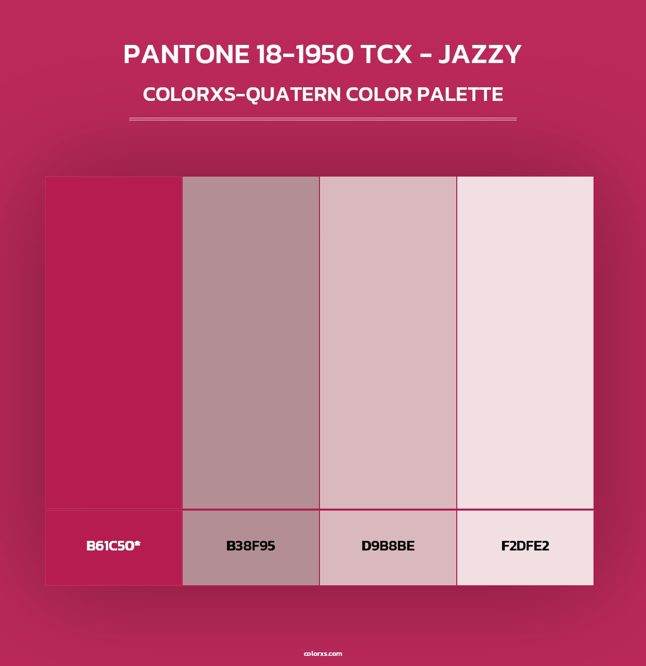 PANTONE 18-1950 TCX - Jazzy - Colorxs Quad Palette