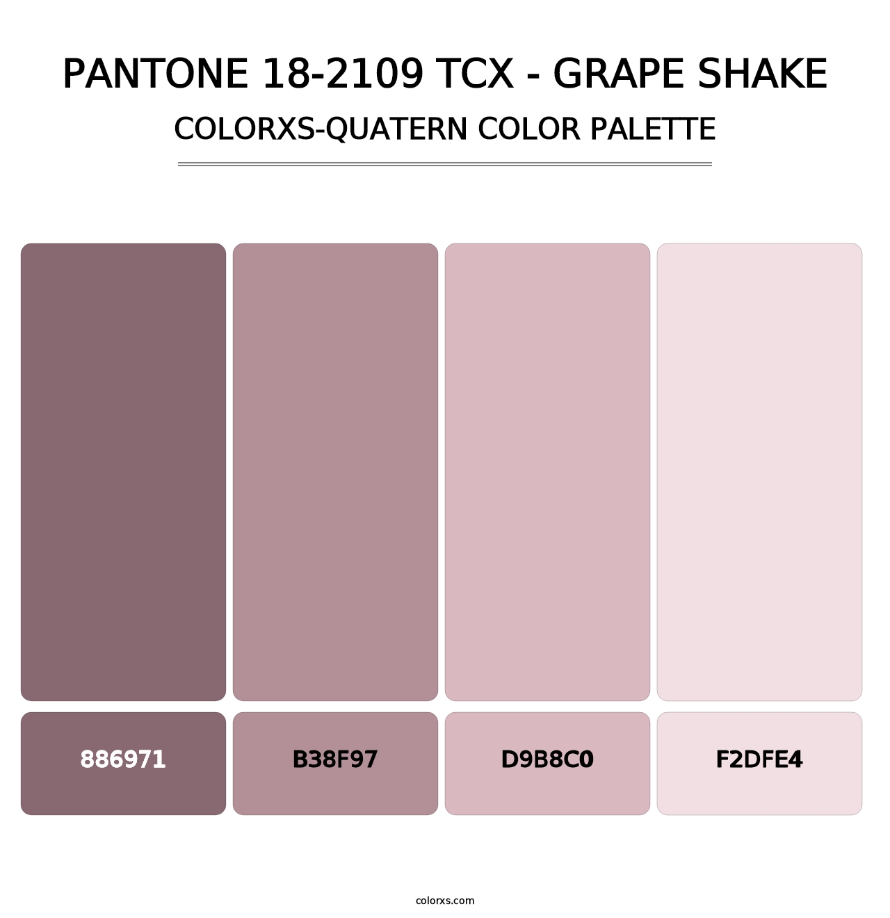 PANTONE 18-2109 TCX - Grape Shake - Colorxs Quatern Palette