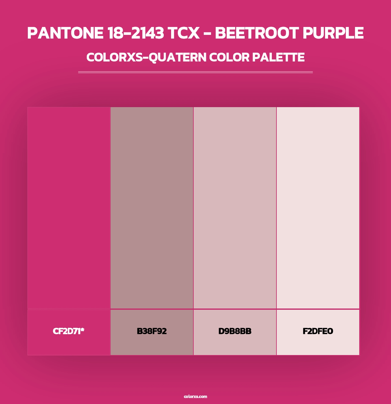PANTONE 18-2143 TCX - Beetroot Purple - Colorxs Quad Palette