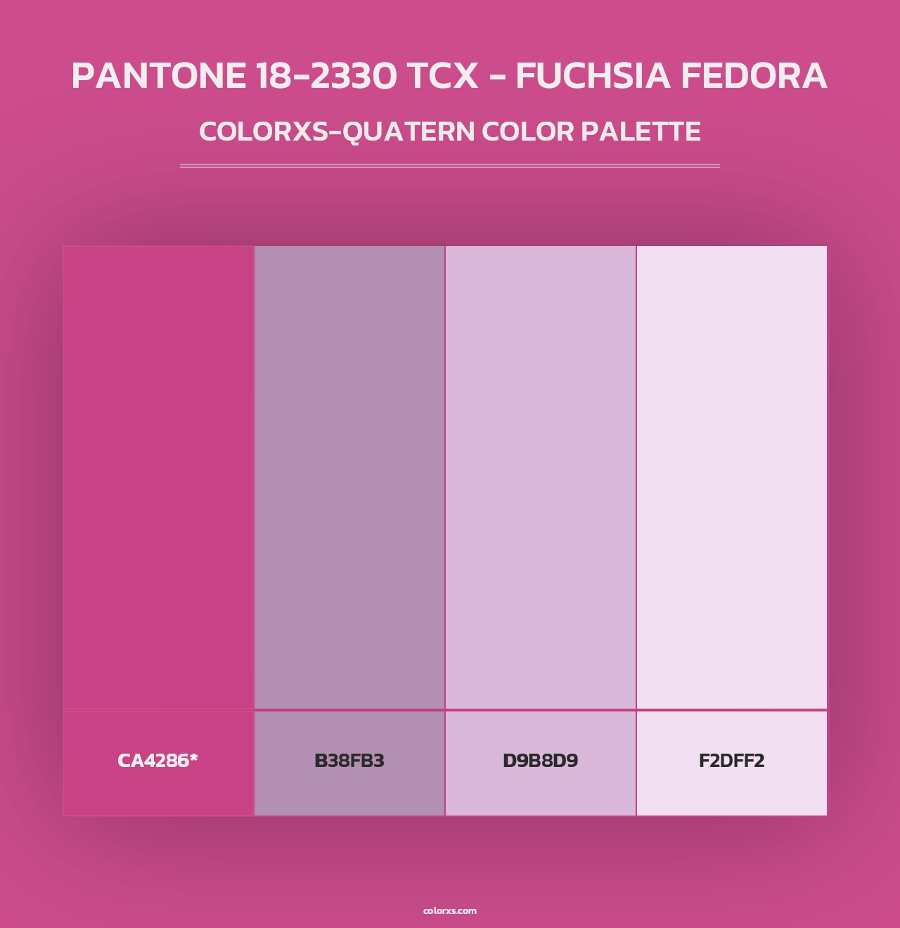 PANTONE 18-2330 TCX - Fuchsia Fedora - Colorxs Quad Palette