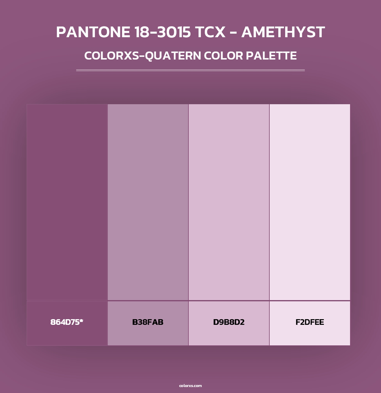 PANTONE 18-3015 TCX - Amethyst - Colorxs Quad Palette