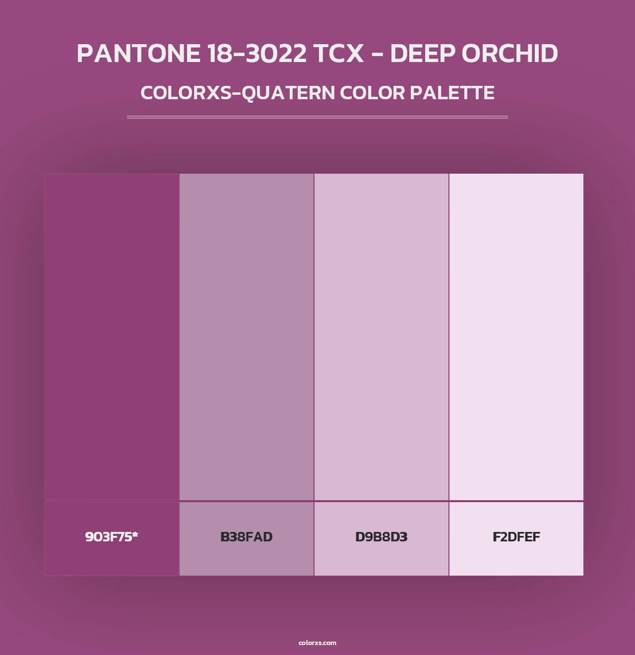 PANTONE 18-3022 TCX - Deep Orchid - Colorxs Quad Palette
