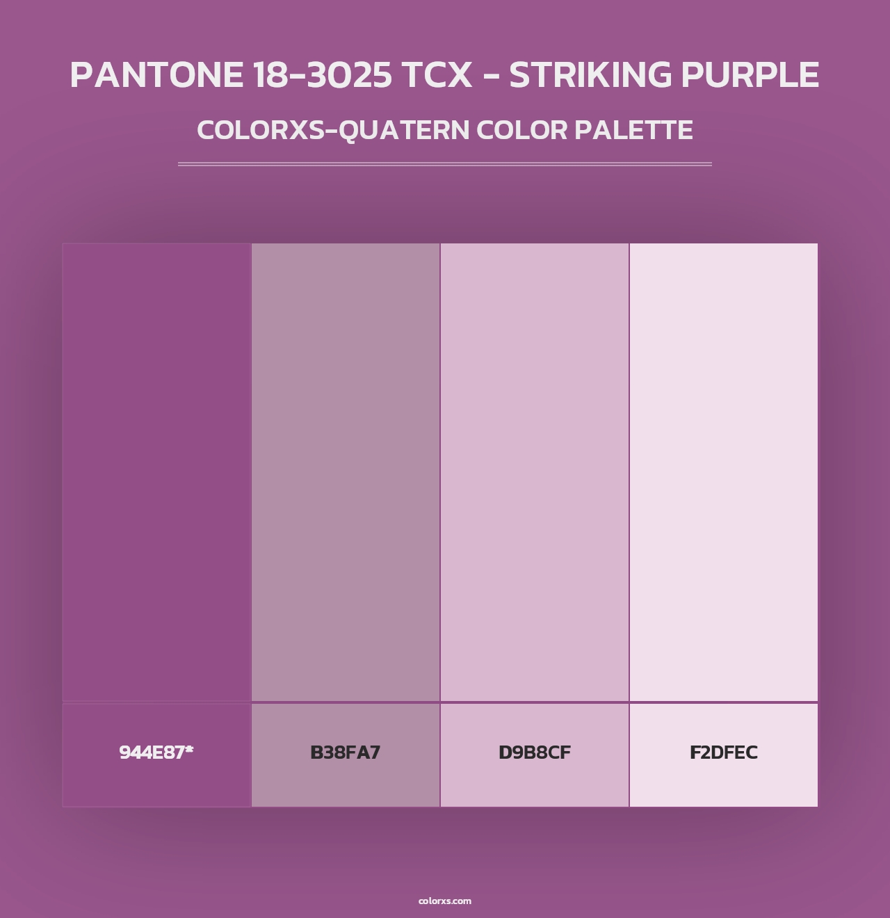PANTONE 18-3025 TCX - Striking Purple - Colorxs Quad Palette