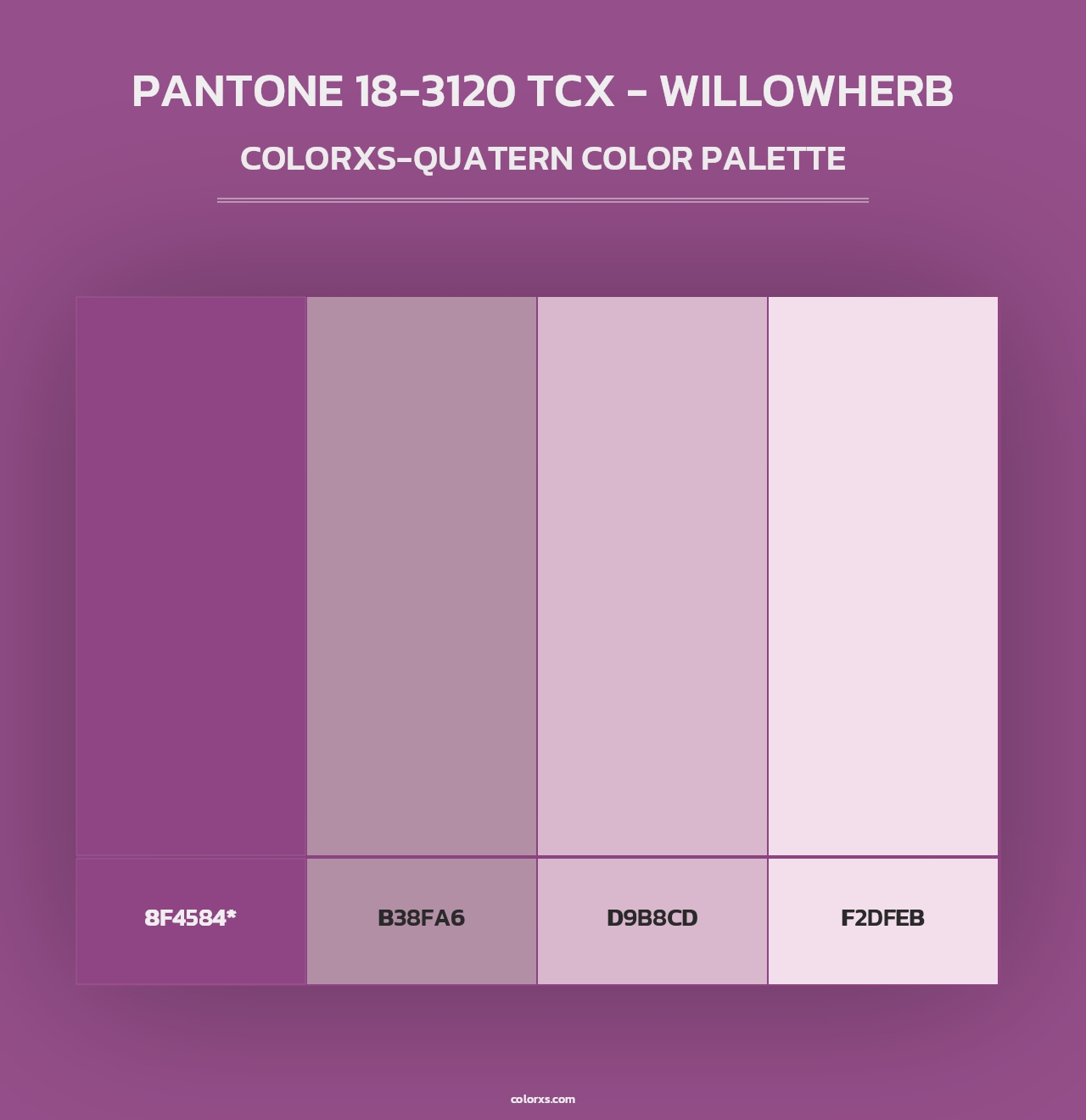 PANTONE 18-3120 TCX - Willowherb - Colorxs Quad Palette