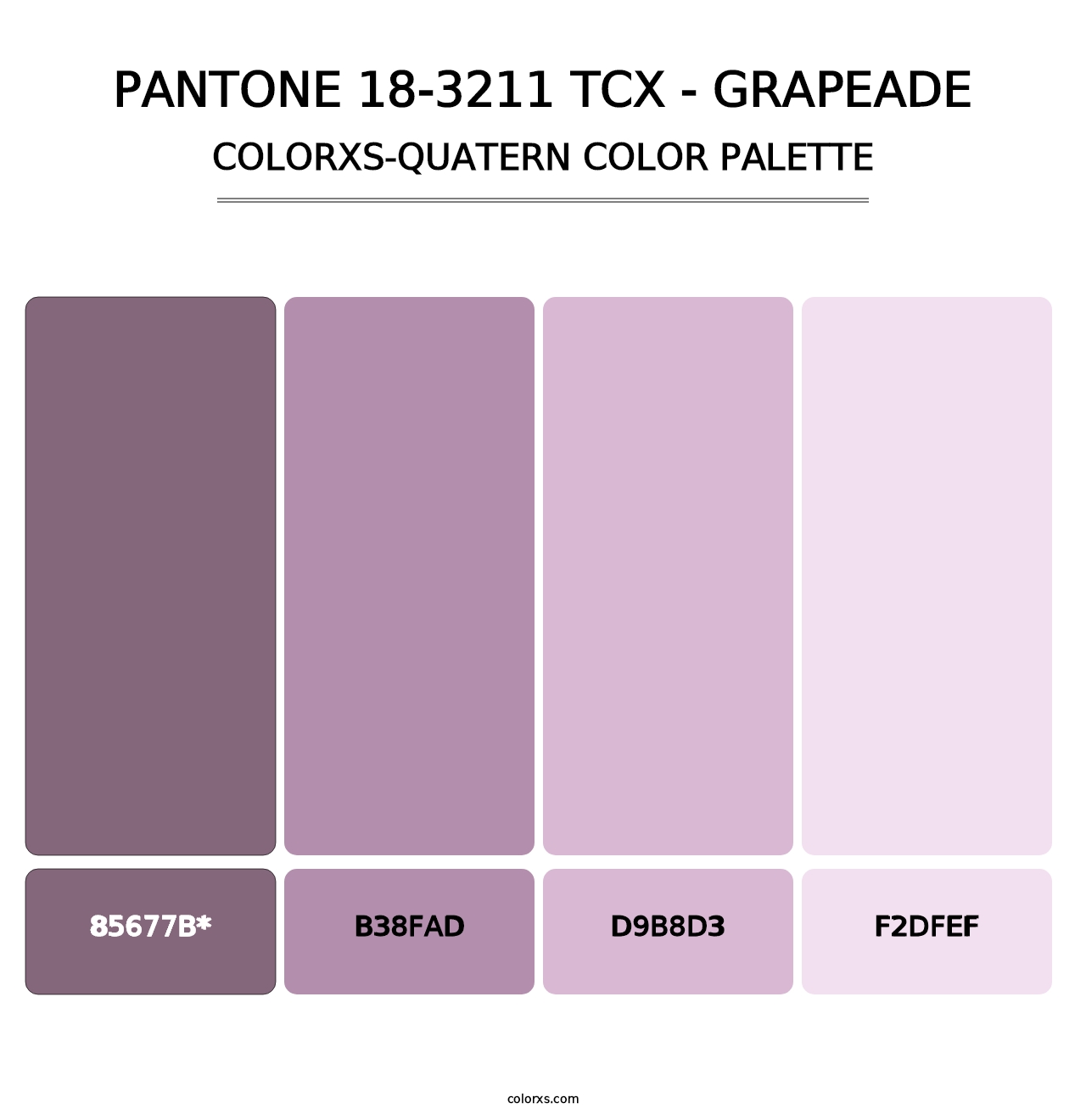 PANTONE 18-3211 TCX - Grapeade - Colorxs Quatern Palette