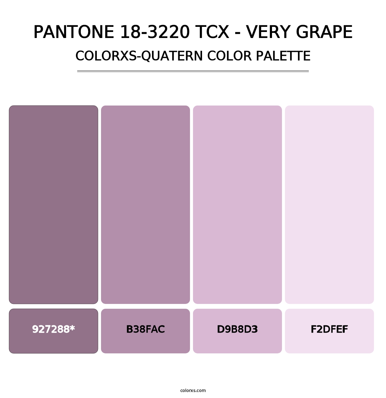 PANTONE 18-3220 TCX - Very Grape - Colorxs Quatern Palette