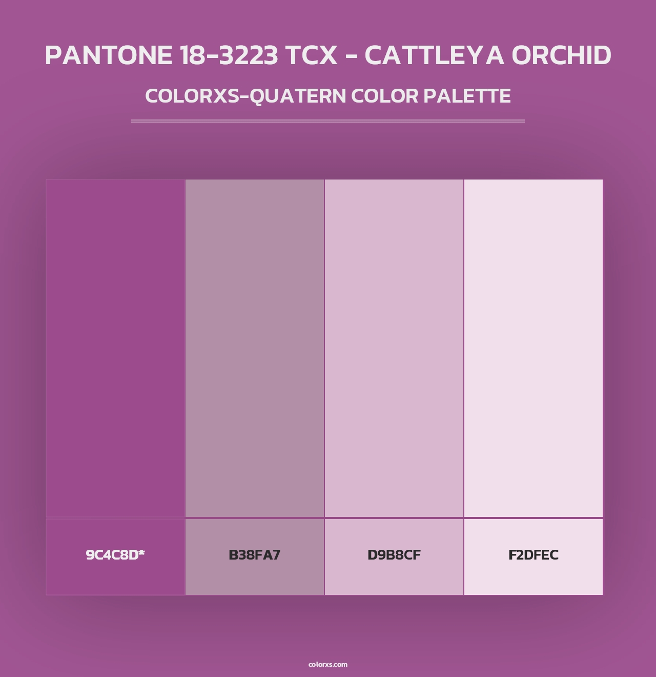 PANTONE 18-3223 TCX - Cattleya Orchid - Colorxs Quad Palette
