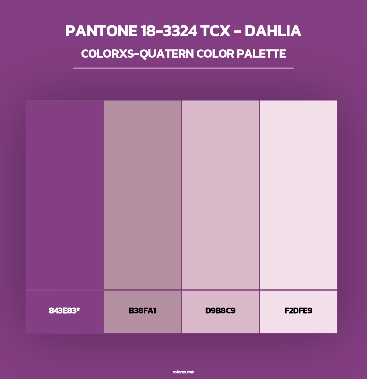 PANTONE 18-3324 TCX - Dahlia - Colorxs Quad Palette