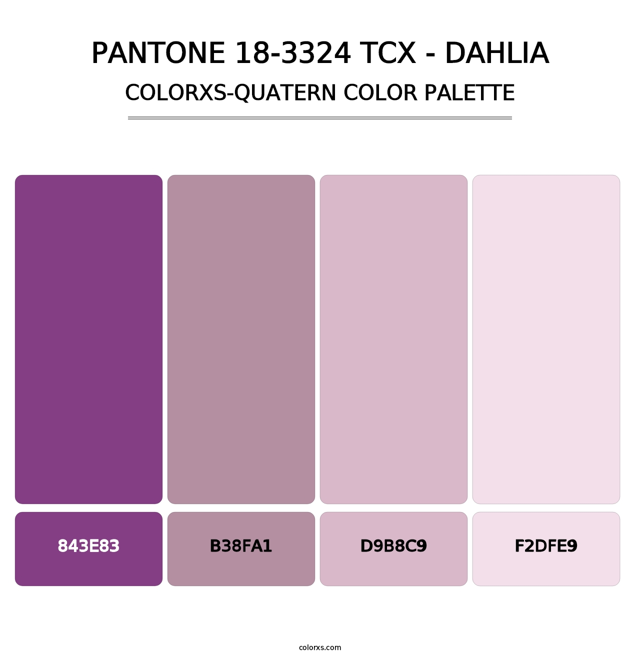 PANTONE 18-3324 TCX - Dahlia - Colorxs Quatern Palette