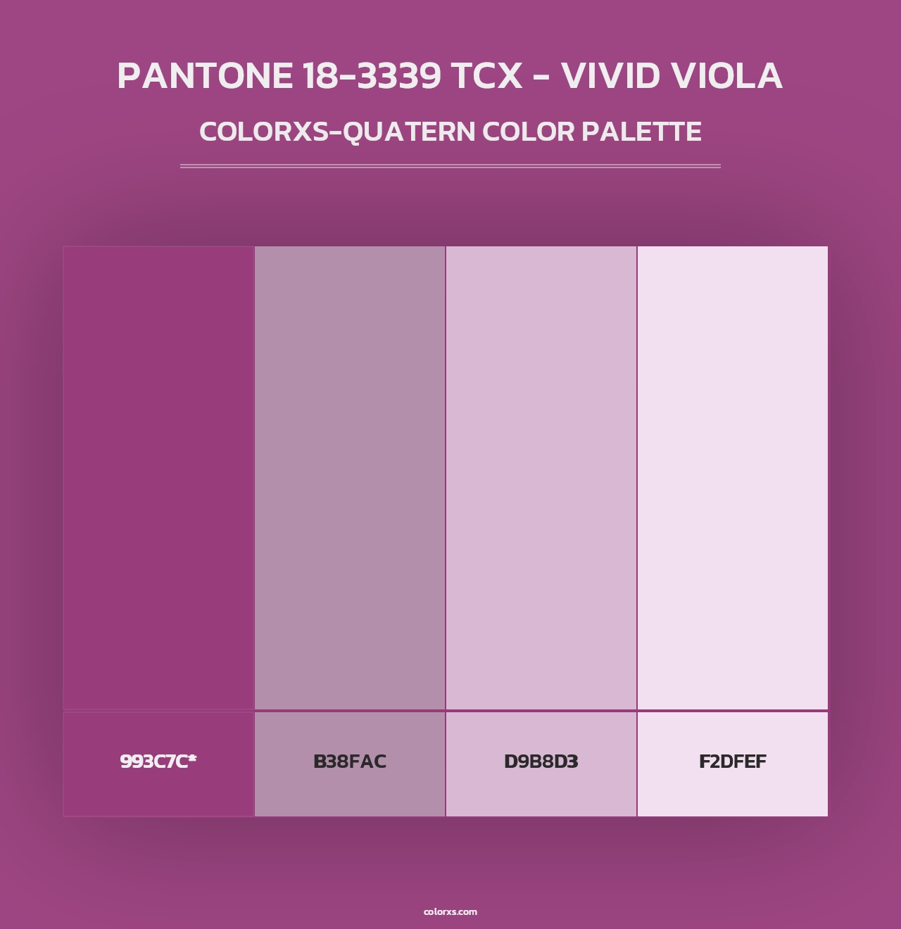PANTONE 18-3339 TCX - Vivid Viola - Colorxs Quad Palette