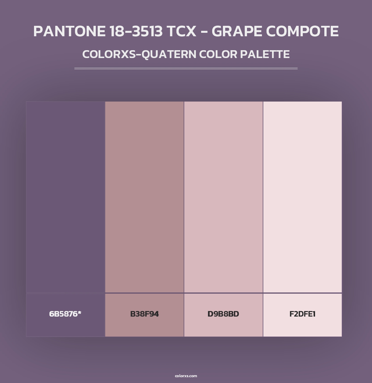 PANTONE 18-3513 TCX - Grape Compote - Colorxs Quad Palette