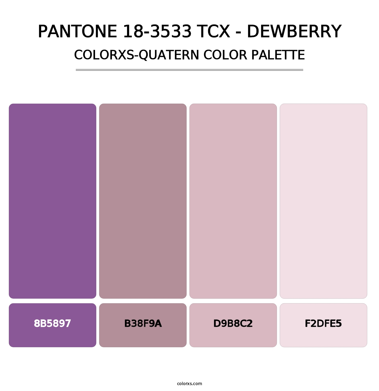 PANTONE 18-3533 TCX - Dewberry - Colorxs Quatern Palette