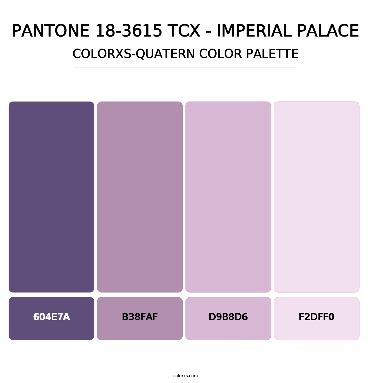 PANTONE 18-3615 TCX - Imperial Palace - Colorxs Quatern Palette