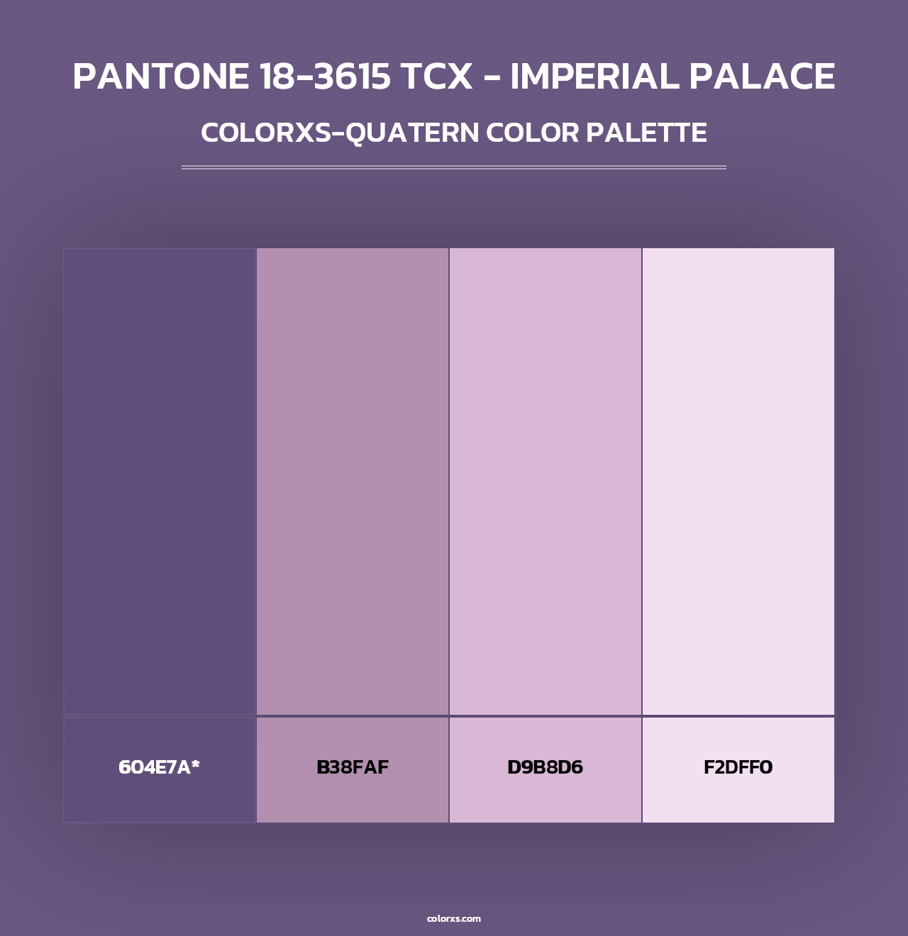 PANTONE 18-3615 TCX - Imperial Palace - Colorxs Quad Palette