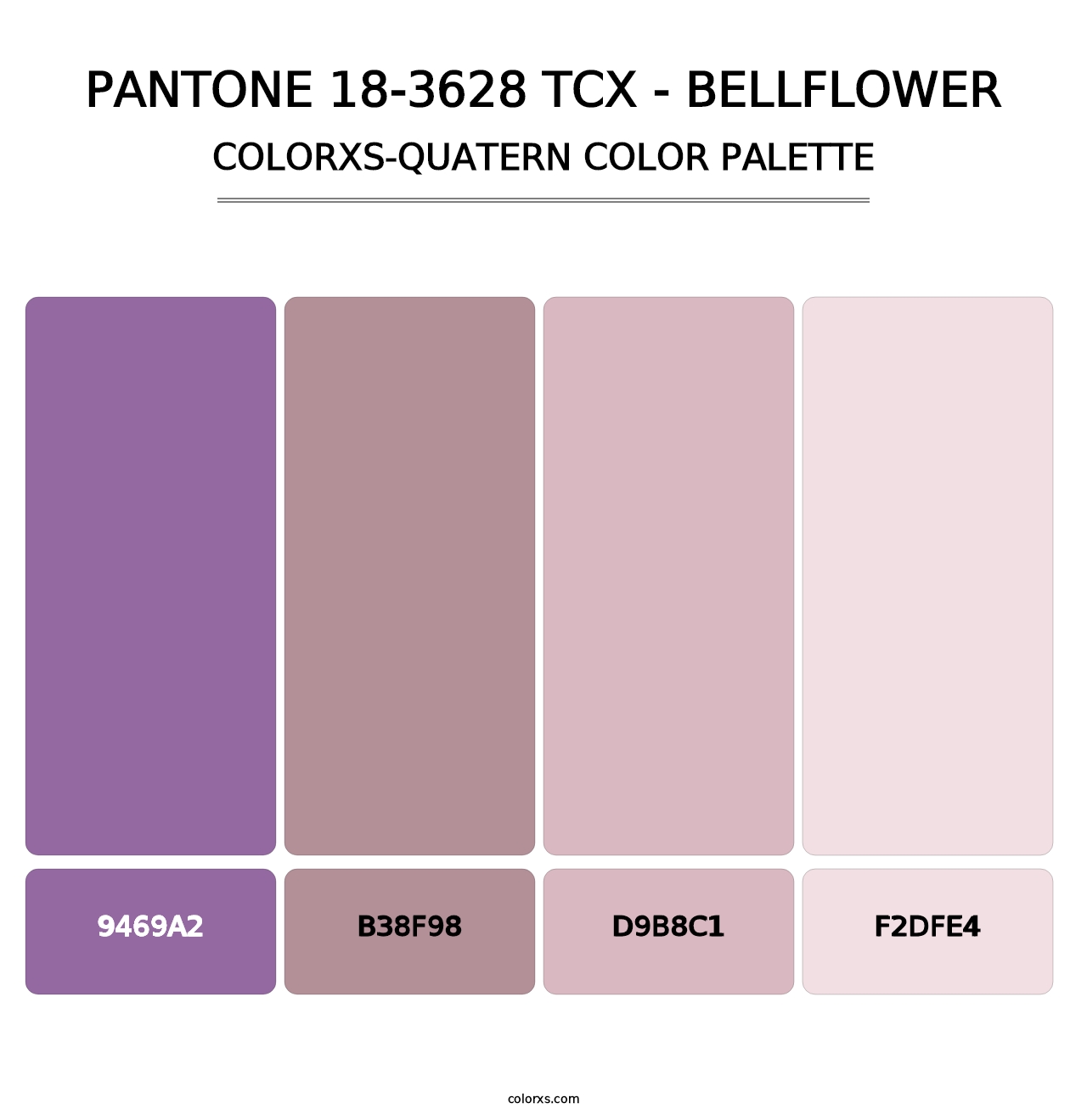 PANTONE 18-3628 TCX - Bellflower - Colorxs Quatern Palette