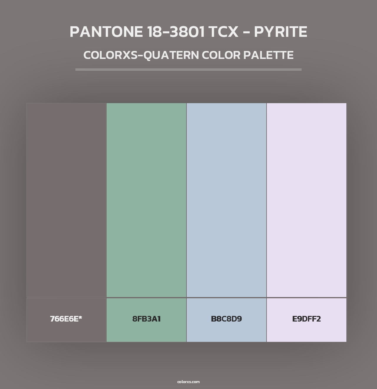 PANTONE 18-3801 TCX - Pyrite - Colorxs Quad Palette