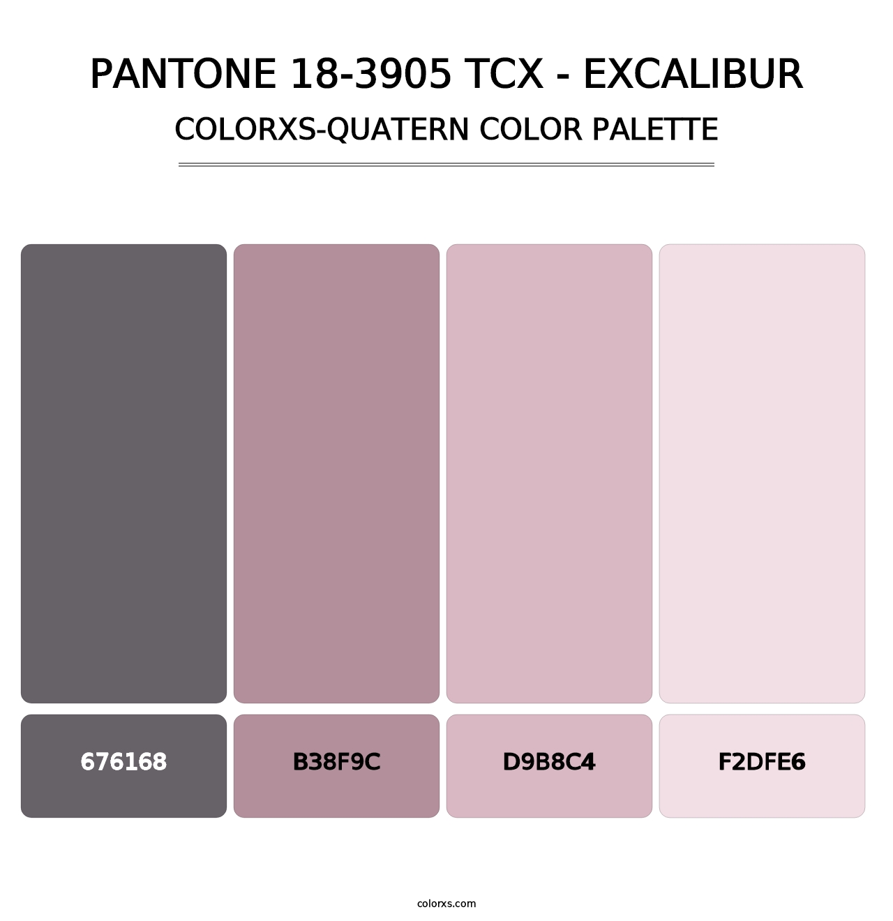 PANTONE 18-3905 TCX - Excalibur - Colorxs Quatern Palette