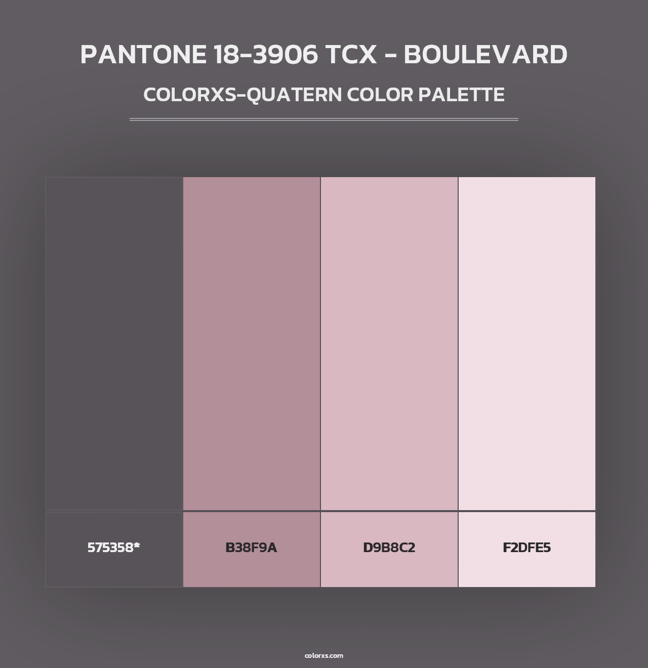 PANTONE 18-3906 TCX - Boulevard - Colorxs Quad Palette