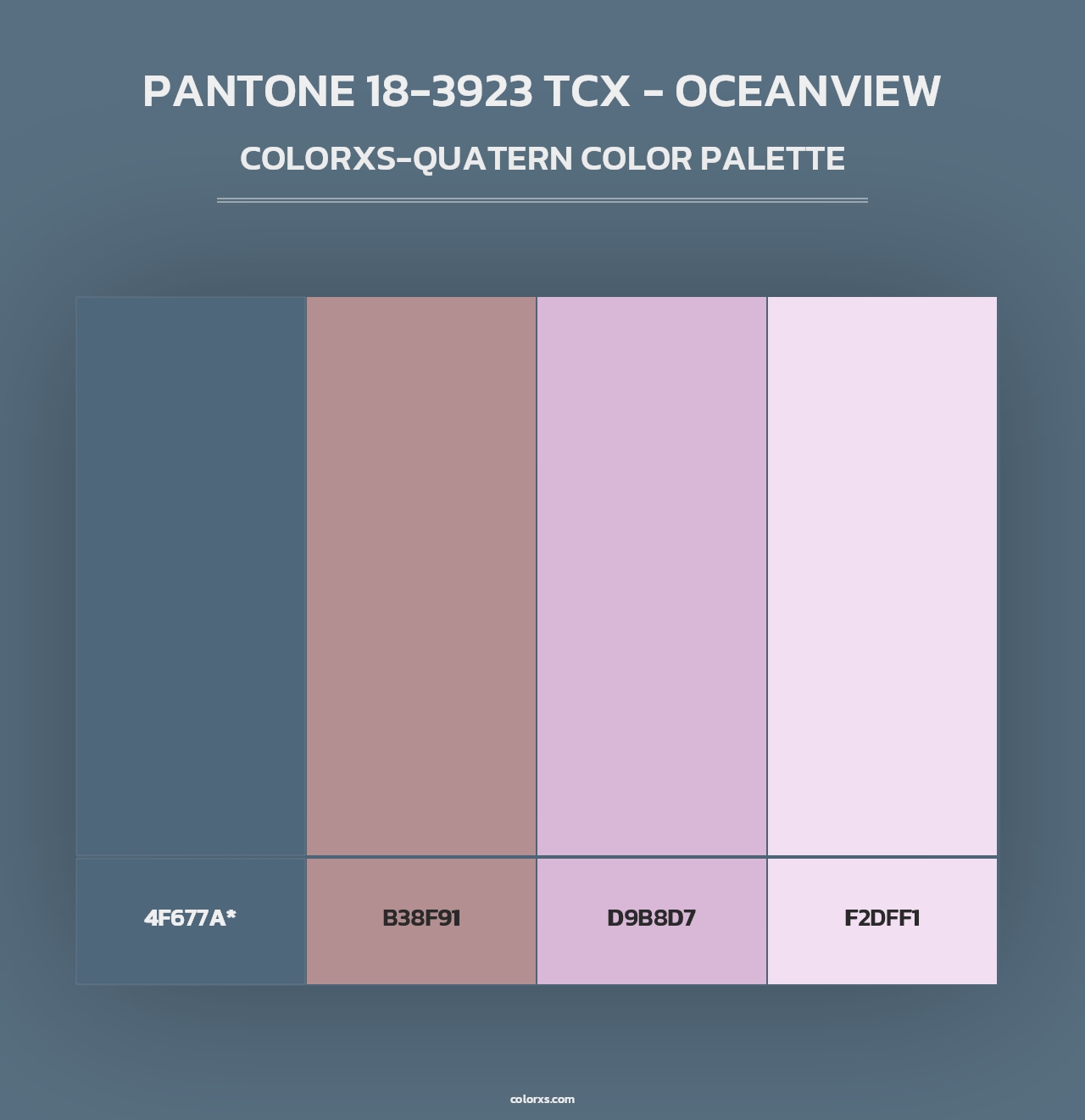 PANTONE 18-3923 TCX - Oceanview - Colorxs Quad Palette