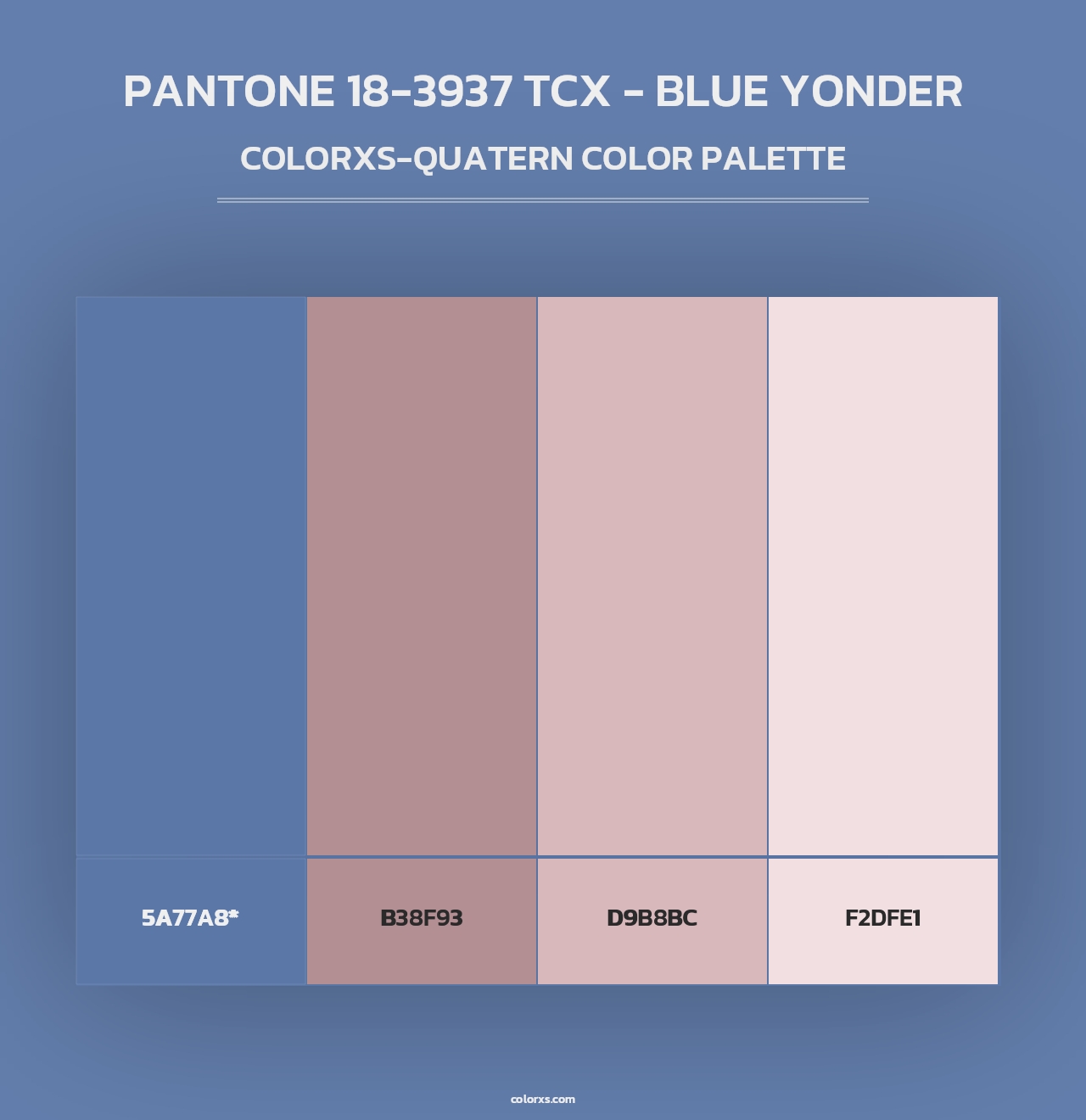 PANTONE 18-3937 TCX - Blue Yonder - Colorxs Quad Palette