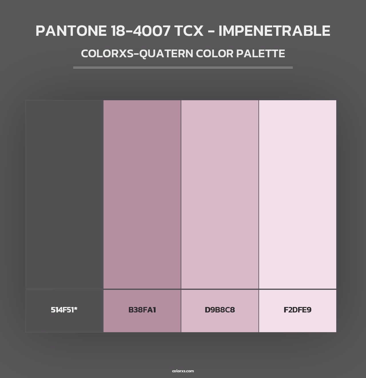 PANTONE 18-4007 TCX - Impenetrable - Colorxs Quad Palette