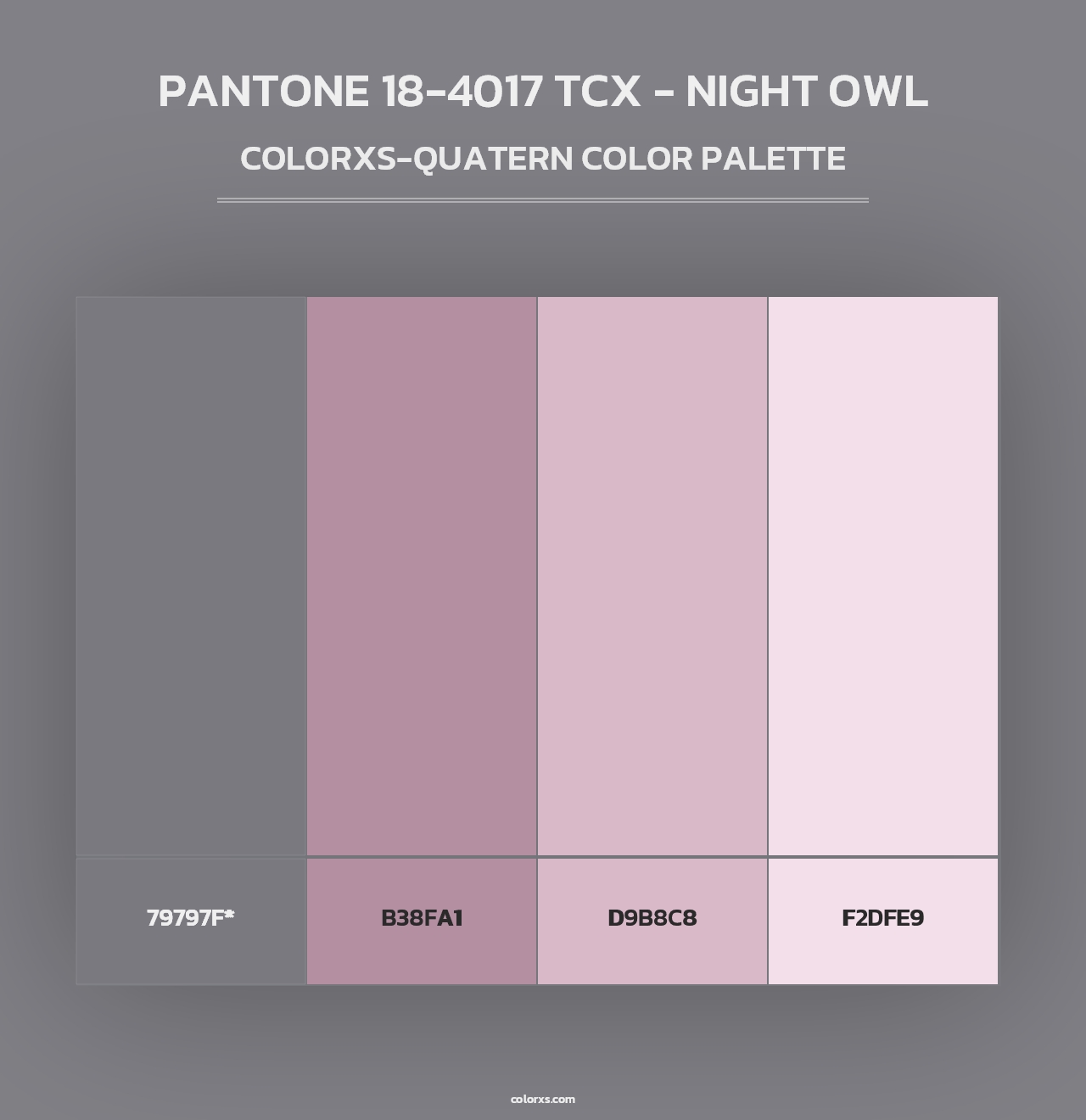 PANTONE 18-4017 TCX - Night Owl - Colorxs Quad Palette