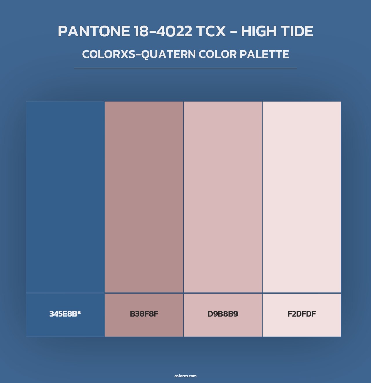 PANTONE 18-4022 TCX - High Tide - Colorxs Quad Palette