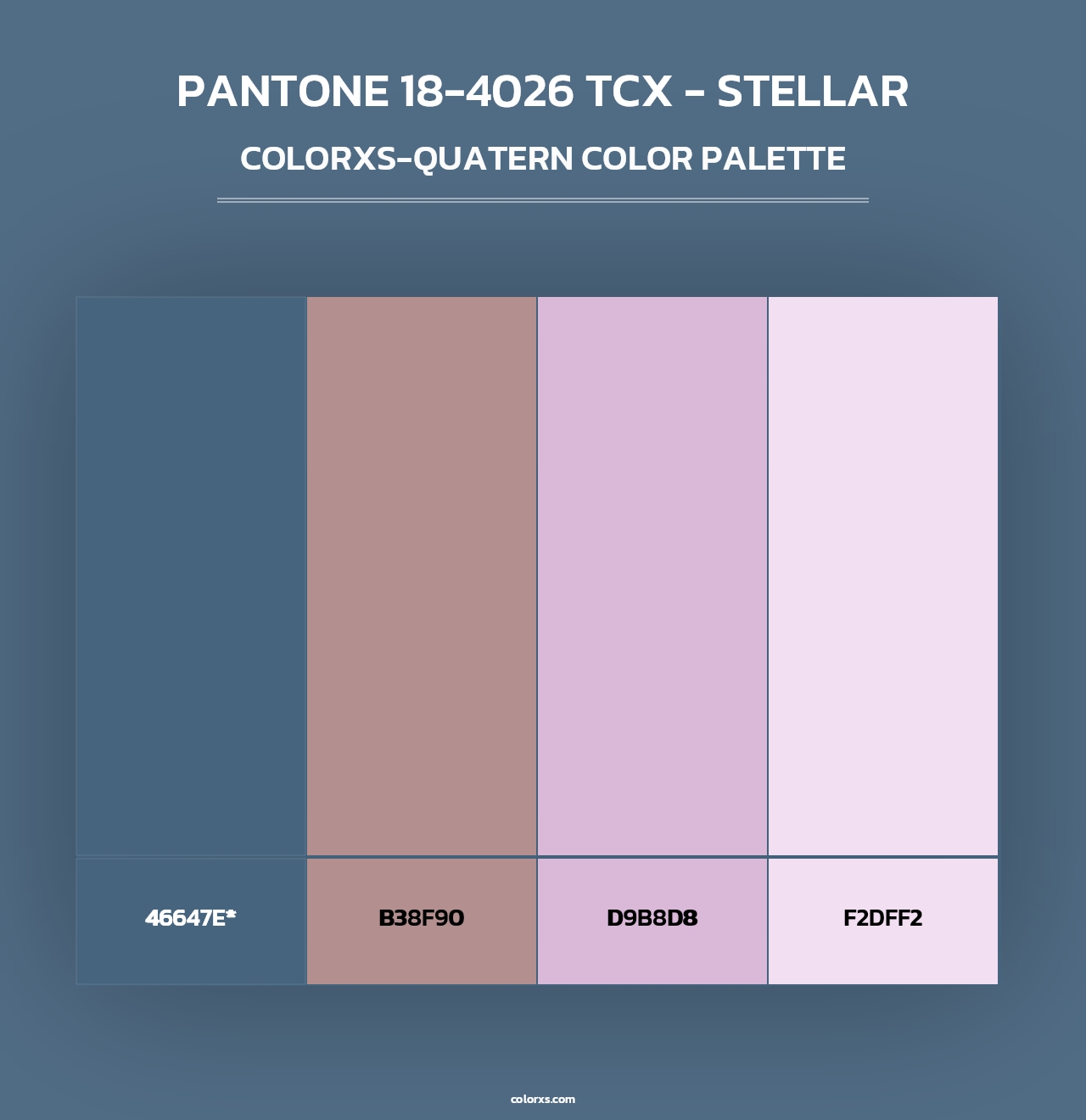 PANTONE 18-4026 TCX - Stellar - Colorxs Quad Palette