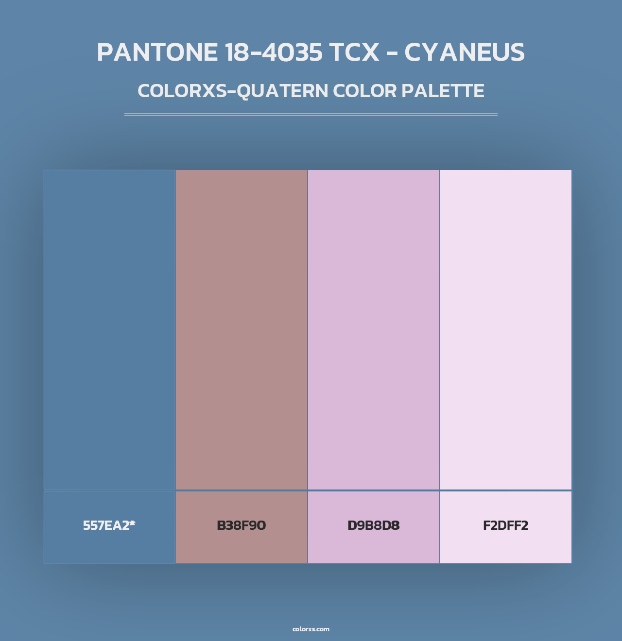 PANTONE 18-4035 TCX - Cyaneus - Colorxs Quad Palette