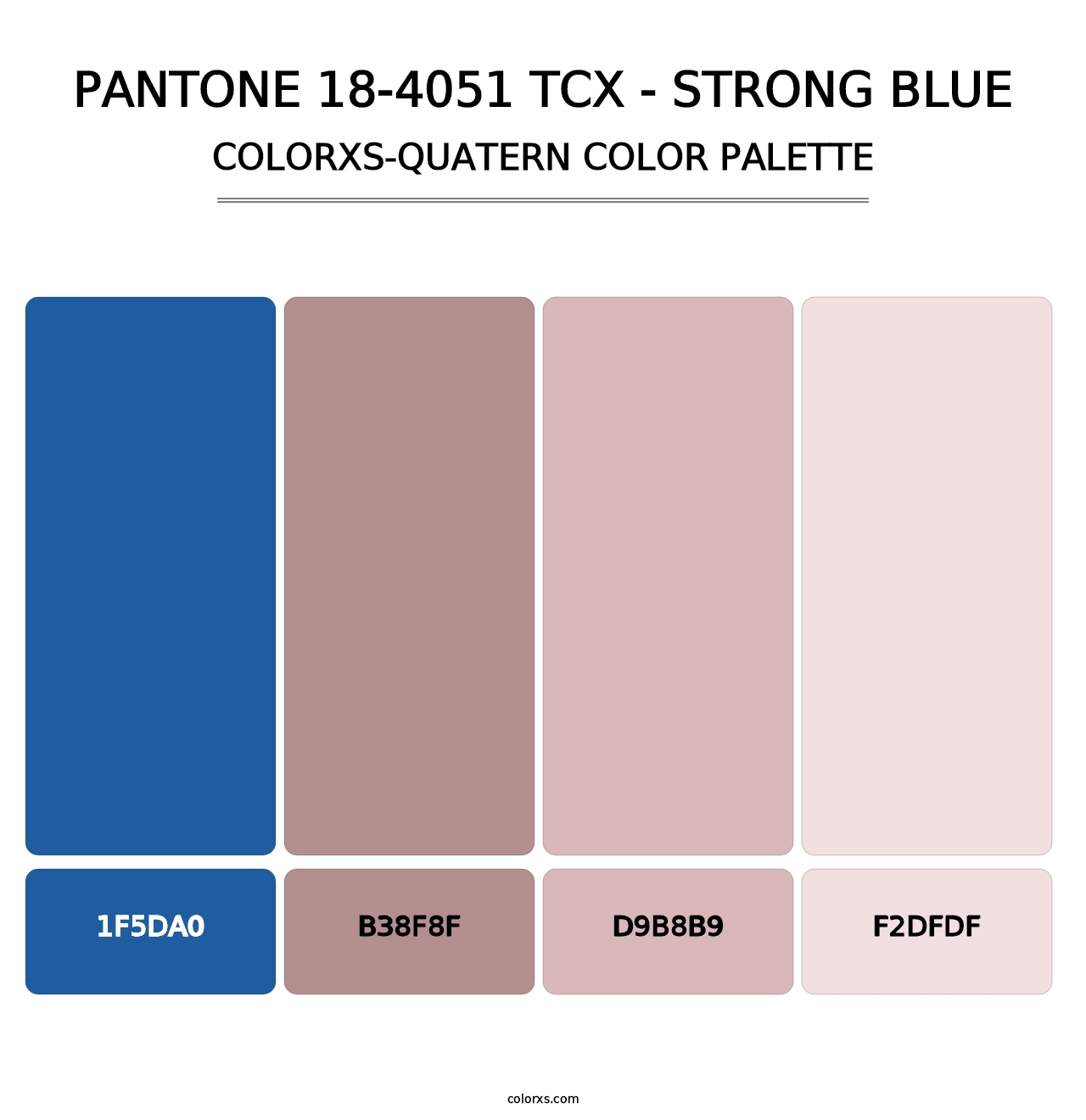 PANTONE 18-4051 TCX - Strong Blue - Colorxs Quatern Palette