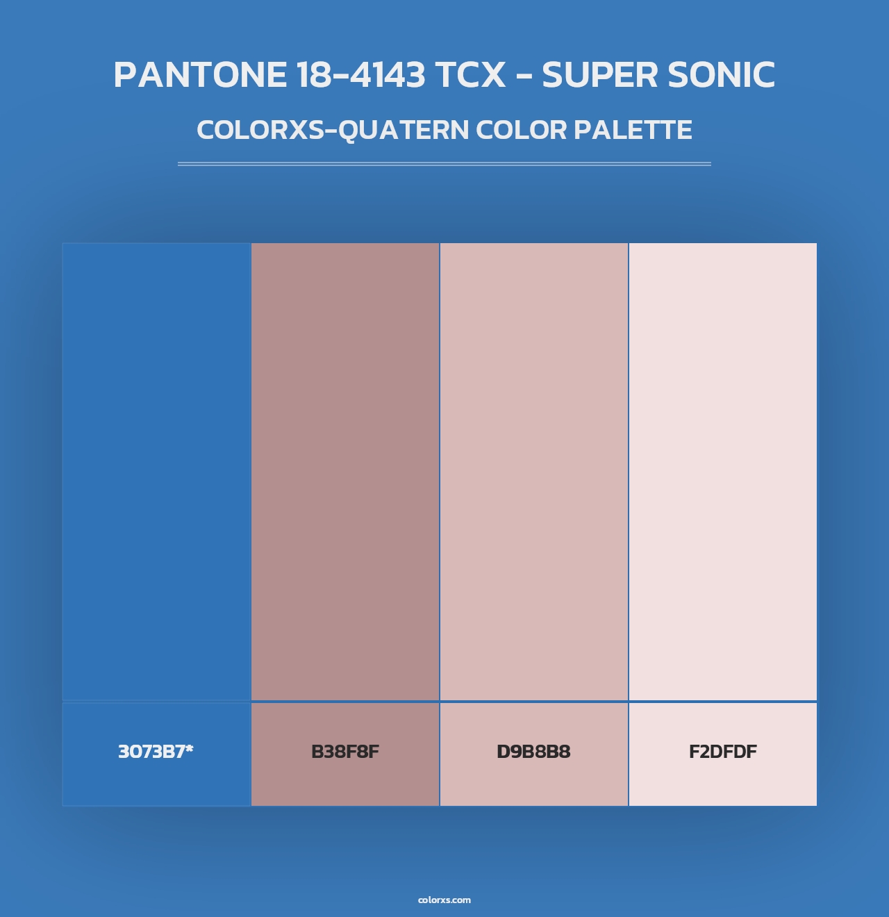 PANTONE 18-4143 TCX - Super Sonic - Colorxs Quad Palette