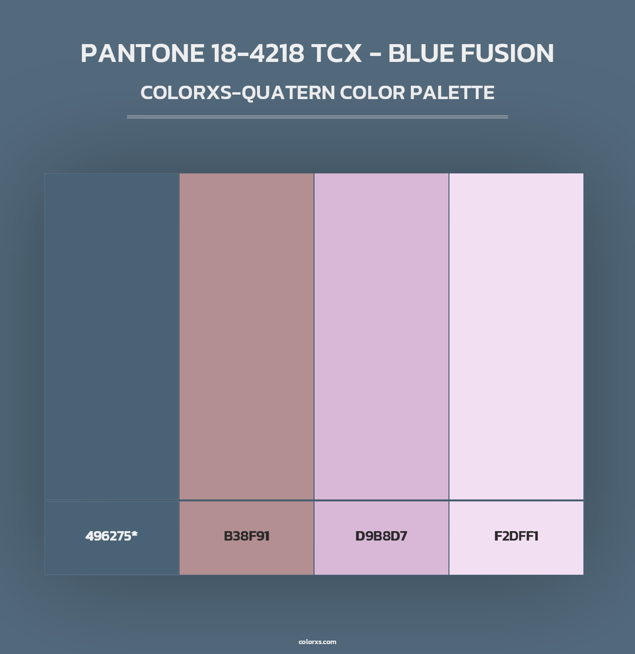 PANTONE 18-4218 TCX - Blue Fusion - Colorxs Quad Palette