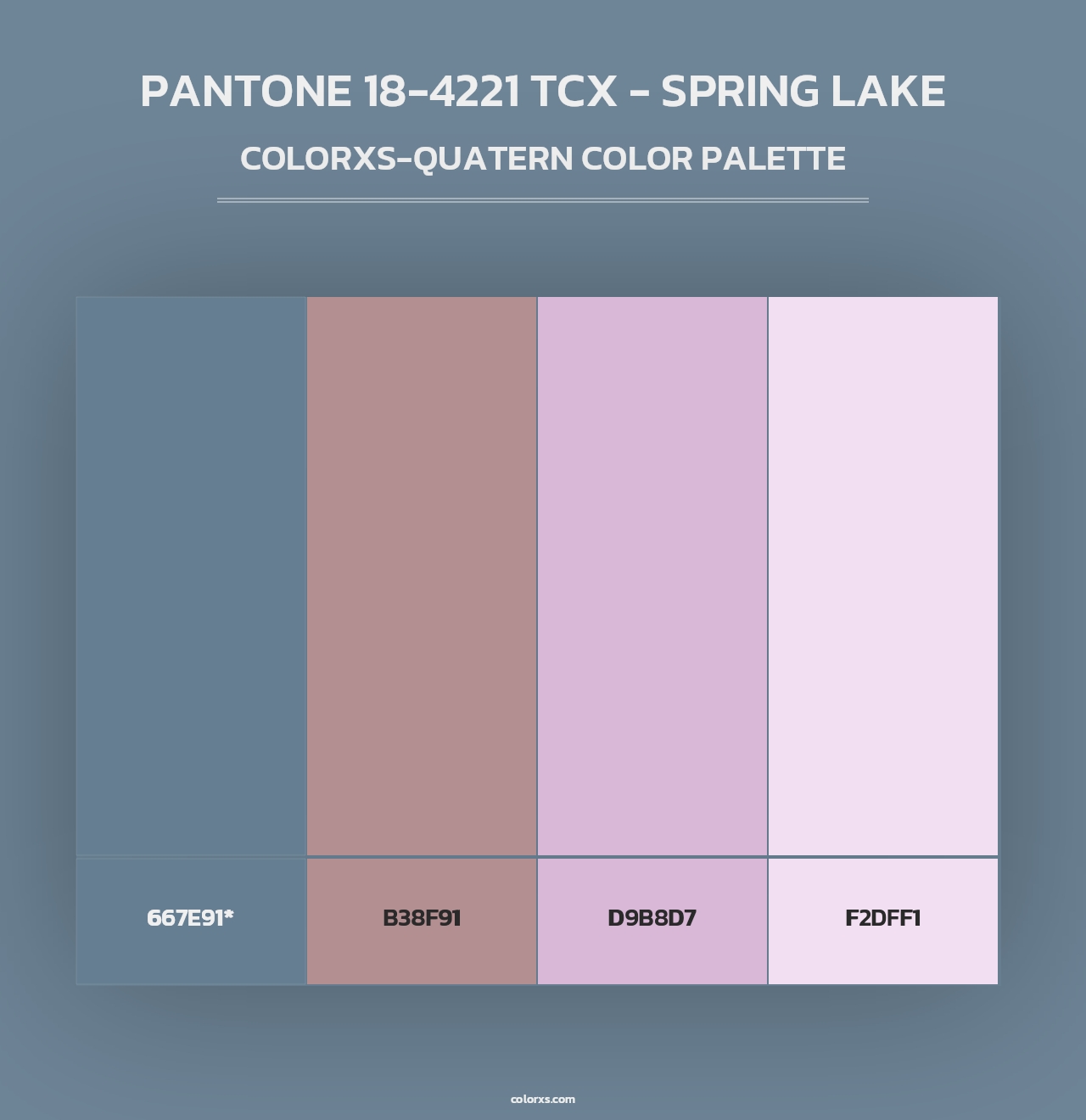 PANTONE 18-4221 TCX - Spring Lake - Colorxs Quad Palette