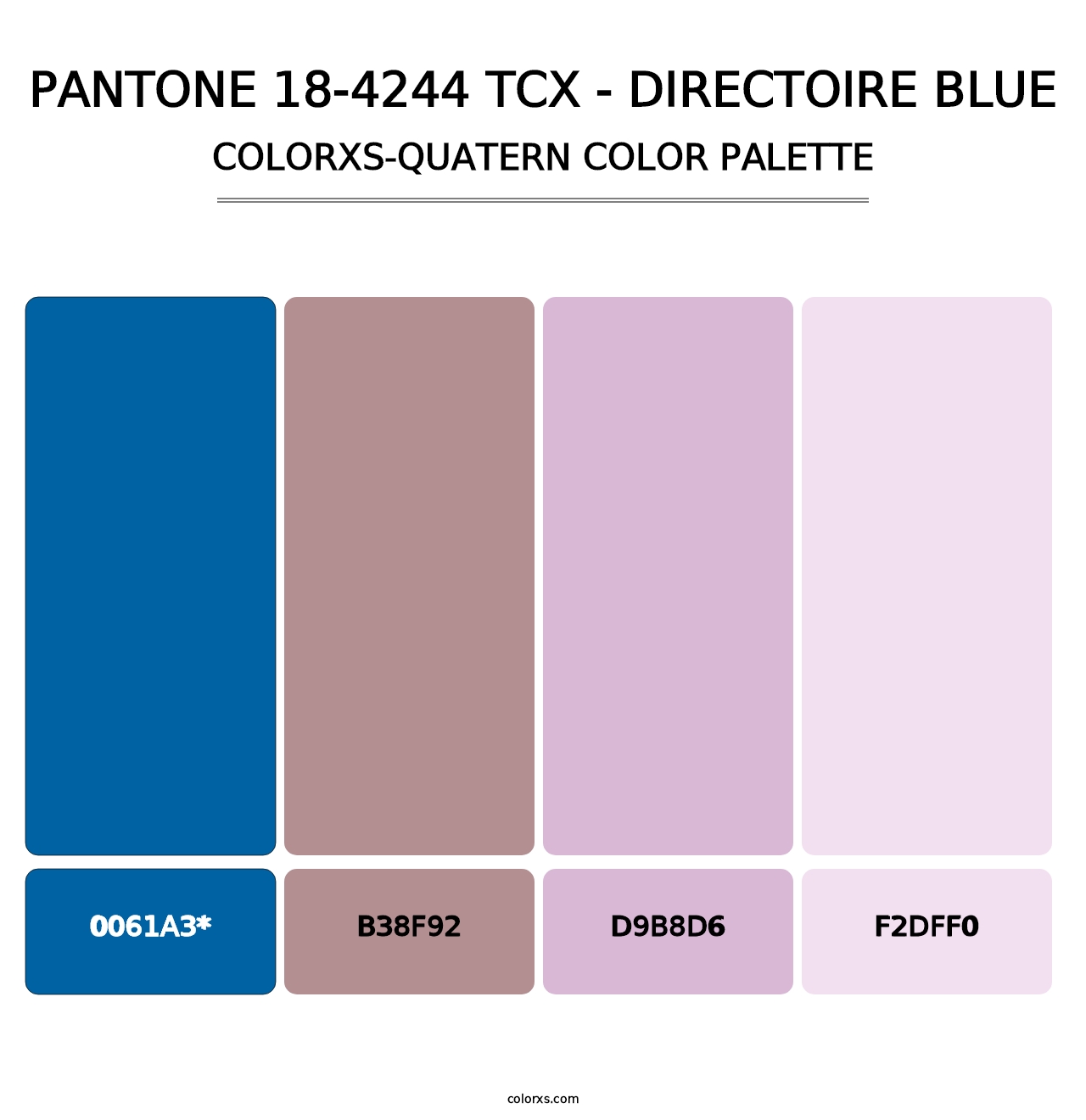 PANTONE 18-4244 TCX - Directoire Blue - Colorxs Quatern Palette