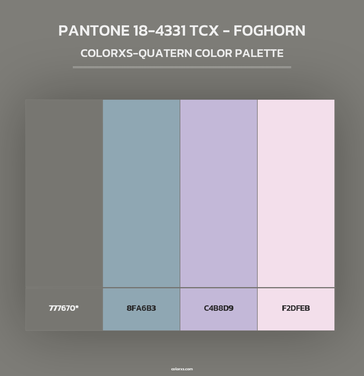 PANTONE 18-4331 TCX - Foghorn - Colorxs Quad Palette