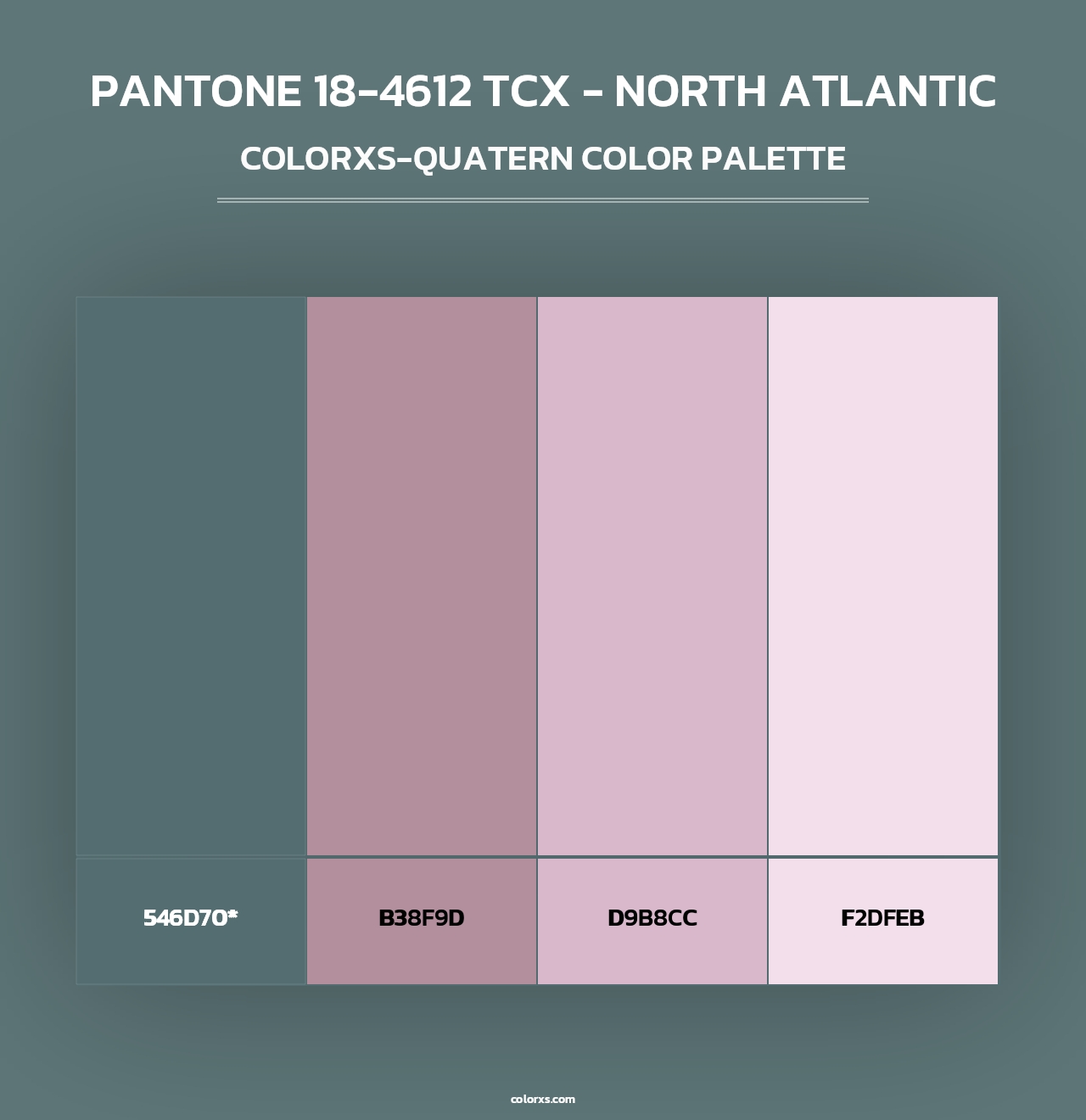 PANTONE 18-4612 TCX - North Atlantic - Colorxs Quad Palette