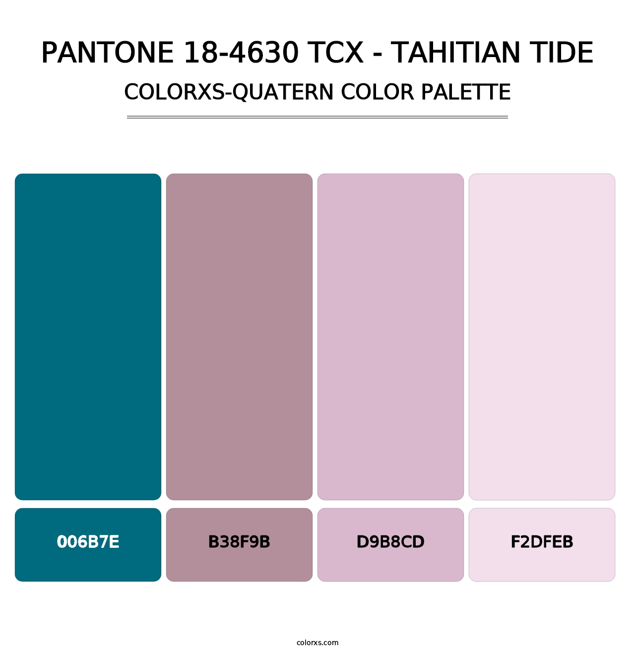 PANTONE 18-4630 TCX - Tahitian Tide - Colorxs Quatern Palette